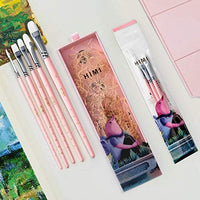 HIMI - Juego de 5 pinceles de acuarela para pintura acrílica de acuarela para rostro y cuerpo, ideal como regalo, para niños y adultos, color rosa, pinceles - Arteztik
