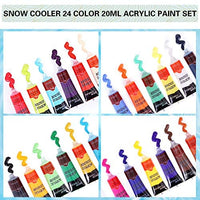 Juego de pintura acrílica para pintar, 24 colores acrílicos vibrantes de 0.7 fl oz para lienzo, madera, tela, cuero, cartón, papel y manualidades - Arteztik
