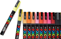 Uni Posca PC3M24C - Juego de rotuladores de pintura con papelería Miyabi - Arteztik

