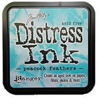 Ranger Tim Holtz Distress – Almohadilla de tinta, plumas de pavo real - Arteztik

