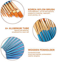 Bfasu - Juego de 10 pinceles de acuarela para pintura artística para niños y adultos para crear pintura artística - Arteztik
