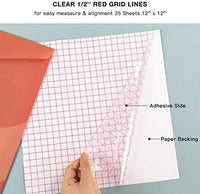 JANDJPACKAGING - Cinta de transferencia para vinilo (35 unidades, 12.0 x 12.0 in), color rojo - Arteztik
