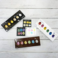 Kuretake GANSAI TAMBI Acuarela Estrellada, Perla, GEM 6 Colores Triple Pack, Oro, Plata, mica, Creamy-Smooth, Artesanía, Calidad Profesional de Tinta de Pigmento para Artistas y Artesanía, Certificado AP, - Arteztik
