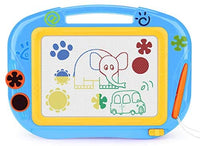 KIKOOTOYS - Divertido tablero magnético de dibujo para niños - Magna Doodle Board con borrable, juguetes para niños pequeños bocetos de escritura colorida borrable, juguete educativo para niños (azul) - Arteztik
