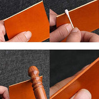 BESTCYC - Juego de 2 herramientas de madera de ébano negro para pulir cuero, madera maciza - Arteztik
