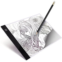 A4 ultrafina caja de luz LED Tracer, lyonge alimentado por USB portátil no regulable Brillo LED luz de Artcraft Tracing Pad Caja de luz para artistas dibujo animación diseñar estarcir - Arteztik
