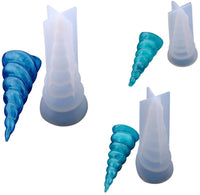 ResinPro - Juego de 3 moldes de resina epoxi con diseño de cuerno de unicornio en 3D, para decoración de cupcakes - Arteztik

