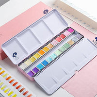 Colores Paul Rubens Artist Grado Acuarela Pasteles Sólidos de Viaje Bolsillo Set Gouache Pintura con Caja de Metal - Arteztik
