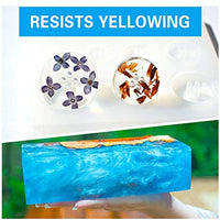 Kit de revestimiento de cristal transparente de resina epoxi 33.8 fl oz/38.4 oz – 2 piezas de resina de fundición para arte, manualidades, fabricación de joyas, mesas de río, guantes, taza de medición y palos de madera - Arteztik
