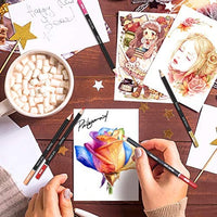 Soucolor - 72 lápices de colores con caja de lata para escuela, oficina y arte - Arteztik
