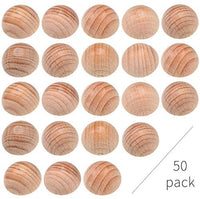 50 bolas de madera sin terminar dividir bolas de madera medias artesanías bolas naturales de madera para manualidades hemisferio para pintar DIY Navidad ornamento DIY proyectos (0.984 in) - Arteztik
