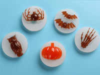 Juego de moldes de resina para fundición de joyas, diseño de búho, calabaza, araña, esqueleto, mano, epoxi, 6 unidades - Arteztik
