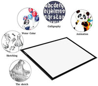 A3 Light Box Light Pad marco de aluminio Touch Dimmer 11W Super Bright Max 4500 Lux con bolsa de transporte/almacenamiento (A3 Light Pad) - Arteztik

