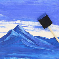 US Art Supply - Juego de pinceles de esponja de espuma para mango de madera, 25 unidades, ligero, duradero e ideal para acrílicos, manchas, barnices, manualidades, arte - Arteztik
