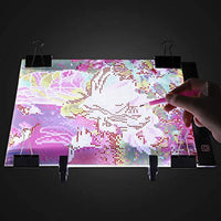 Outuxed - Almohadilla de luz LED A4 para pintura de diamantes, incluye 64 cajas de pintura de diamantes, soporte para soporte, clips, rodillo de pintura de diamante y herramientas de pintura de diamante - Arteztik
