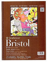 Strathmore 400 Series Bristol, 2 capas de vitela, 11 x 14 pulgadas, 15 hojas - Arteztik
