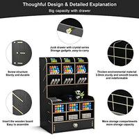 Marbrasse Wooden Pencil Pen Holder, Pen Organizer for Desk, 15 Compartments + Drawer, Desktop Stationary Organizer Caddy, Easy Assembly, Home Office Art Supply Organizer Storage (Black) - Arteztik
