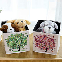 5D DIY Diamond Painting Caja de almacenamiento plegable, Mosaico Hacer Taladro Forma Especial Diamante Kit de Pintura para Bolsas, Bordado Diamante Artes Artesanía Decoración del Hogar (H) - Arteztik
