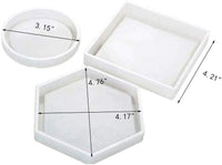 Yahpetes - Juego de 3 moldes redondos de resina epoxi para posavasos - Arteztik
