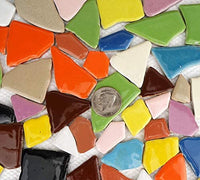 Lanyani Roto China Mosaico Azulejos, Azulejo de cerámica de porcelana azul y blanca esmaltado irregular para manualidades - Arteztik
