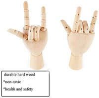 greatstar 12" mano de maniquí, mano izquierda/derecha Flexible de madera para oficina en casa computadora articulaciones niños juguetes de los niños regalo para Dibujo, dibujo, pintura etc. - Arteztik

