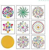 Pili-Paradise - Juego de 35 herramientas para pintar con mandala, plantilla, bolígrafo, pinceles, bandeja de pintura para pintar rocas - Arteztik
