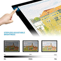 Icetek - Caja de luz LED ultradelgada y portátil A4, cable de alimentación USB, intensidad regulable, luz LED para dibujo, boceto, animación Visualización de rayos X - Arteztik
