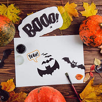 20 plantillas de Halloween para decoración de bricolaje, reutilizables, de plástico, para manualidades, decoración, papel, dibujo, vidrio, puerta, cuerpo, madera - Arteztik

