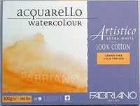 Fabriano Artistico 140 lb Cold Press 20 hojas Bloque 9x12" - Blanco tradicional - Arteztik
