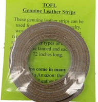 Correas de piel TOFL para artesanías, 4 onzas 1/6" de grosor, 1/2" de ancho y 72" de largo - Arteztik
