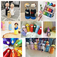 35 piezas de muñecas de madera sin terminar, pequeños cuerpos de muñeca de madera, muñeca de madera de la familia para manualidades - Arteztik

