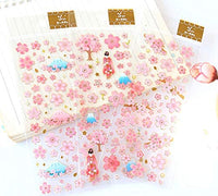 Kinteshun Sakura - Pegatinas para álbumes de recortes, estilo japonés, autoadhesivas, decorativas con flores de cerezo (6 unidades con diferentes patrones) - Arteztik
