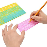 Westcott LetterCraft - Juego de normógrafo de plástico, 4 piezas (02145), Variados - Arteztik
