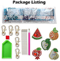 Soleebee 5 piezas DIY 5D completo taladro diamante pintura llavero por número Kit mosaico hacer doble cara taladro colgante cristal Rhinestones llavero bolsa regalo (mariposa) - Arteztik
