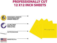 Vinilo permanente de 12.0 in x 12.0 in, 5 paquetes de vinilo brillante para interior y exterior, con reverso adhesivo en acabado brillante para silueta y crricut para hacer monogramas pegatinas y letras. - Arteztik
