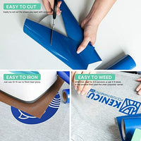 KENICUT PU transferencia de calor adhesivo rollo de vinilo 100.1 x 11.5 ft para camiseta DIY (azul) - Arteztik

