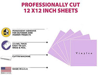 Vinilo permanente de 12.0 in x 12.0 in, 5 paquetes de vinilo brillante para interior y exterior, con reverso adhesivo en acabado brillante para silueta y crricut para hacer monogramas pegatinas y letras. - Arteztik
