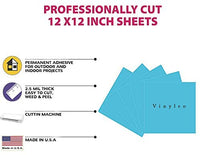 Vinilo permanente de 12.0 in x 12.0 in, 5 paquetes de vinilo brillante para interior y exterior, con reverso adhesivo en acabado brillante para silueta y crricut para hacer monogramas pegatinas y letras. - Arteztik
