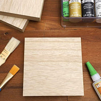 Bright Creations bloques de madera sin terminar para manualidades, bloque de letreros, juegos para niños (7 x 7 in, 4 unidades) - Arteztik
