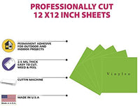 Vinilo permanente de 12.0 in x 12.0 in, 5 paquetes de vinilo brillante para interior y exterior, con reverso adhesivo en acabado brillante para silueta y crricut para hacer monogramas pegatinas y letras. - Arteztik
