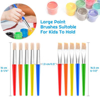 Anezus Pinceles para pintura, pinceles de pintura para niños a granel, 30 brochas de pintura grandes., Multicolores - Arteztik
