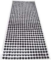 4098 pegatinas de diamantes de imitación, 5 hojas de 3/4/5/0.236 in, autoadhesivas, color negro, para manualidades, cuerpo, maquillaje de uñas, festival, carnaval (color negro mixto) - Arteztik
