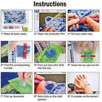 Betionol - Kit de pintura de diamantes 5D para niños y adultos, kit de pintura de diamantes de imitación de cristal de perforación completa por números con el tema de Babby Groot, 12 x 16 pulgadas - Arteztik
