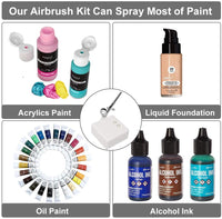 Kit de aerógrafo DKIEI recargable de una sola acción modelo de aerógrafo kit mini compresor de aire de pulverización, juego de bolígrafo para maquillaje, galletas, tartas, arte pintura de uñas, tatuaje, pintura facial, modelo para colorear - Arteztik

