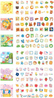 Doraking 300 pegatinas para decoración de conejos de dibujos animados para álbumes de recortes Bujos, 6 temas bonitos conejos pegatinas (amarillo) - Arteztik
