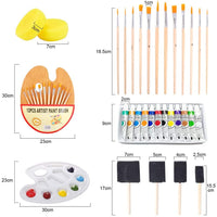 48-Piece Complete Acrylic Artist Painting Set, Canvas Panels Painting Supplies Kit with Acrylic Paints Paint Palette, Paintbrushes, Painting Canvases and More Great for Adults, Kids and Beginner - Arteztik
