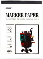 Premium 50 hojas de papel marcador de bocetos, papel de dibujo de artista a prueba de derrames, 9 x 12 pulgadas - Arteztik
