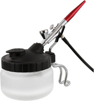 Master Airbrush Deluxe Airbrush 3 en 1 – Olla de limpieza con soporte; limpia el aerógrafo, sostiene el aerógrafo, tapa de paleta de colores, filtros - Arteztik
