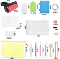 SENHAI 75 piezas 5D Diamantes Herramientas de pintura, kits de accesorios con caja de bordado de diamante, rodillo de pintura y otras herramientas para adultos y niños - Arteztik
