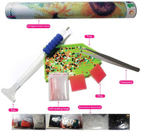 Kit de pintura de diamantes 5D para adultos, pintura de diamantes de imitación redonda con diamantes, punto de cruz, perfecto para relajación y decoración de pared del hogar (memoria de infancia, 16.0 x 16.0 in) - Arteztik
